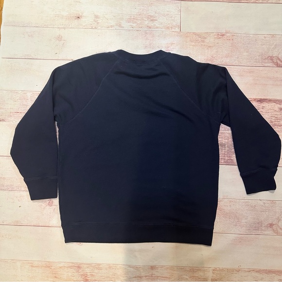 J. CREW NAVY BLUE SEQUIN CHAMPAGNE PULLOVER SWEATSHIRT WOMENS SZ LARGE - Picture 6 of 6